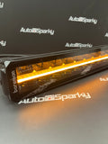 17″ Smoked Chrome Light Bar – Dual Position Light in Amber and Clear - Boreman