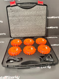 6 LED Rechargeable Flares in Charging Carry Case