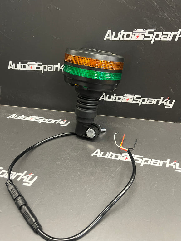 Dual Colour Amber/Green Compact Pole Mount LED Beacon - LED Global