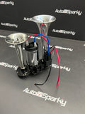 Dual Trumpet Air Horn with Built on Compressor & Pre Wired Relay(12v)