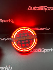 LED Hamburger Tail Light with Dynamic Indicator - Smoked Lens **Special Offer**