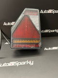 LED Triangle Tail Light Pair - Smoked Lens - Left & Right