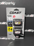 TWIN PACK! 2x Coast FLX10R Waterproof Head Torches - 1000Lumen