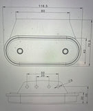 Compact LED Marker Light with Bracket - Available in Amber, Red & White