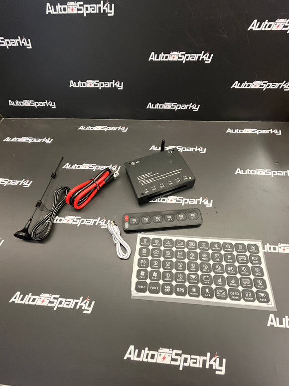 Wireless Switch Panel with Fuse & Relay Box - 6 Gang - 12v/24v