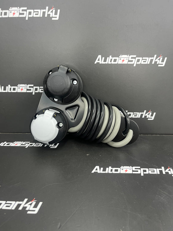 Prewired Double 7 Pin Trailer Socket Female Caravan/ Trailer Socket & Plate 12v