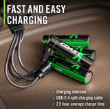 COAST ZITHION-X USB-C AA Rechargeable Batteries - 4 Pack AA