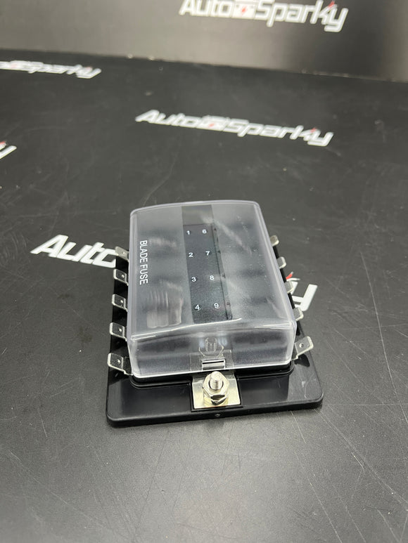 10-way Standard Blade Busbar Fuse Box with Cover - Durite