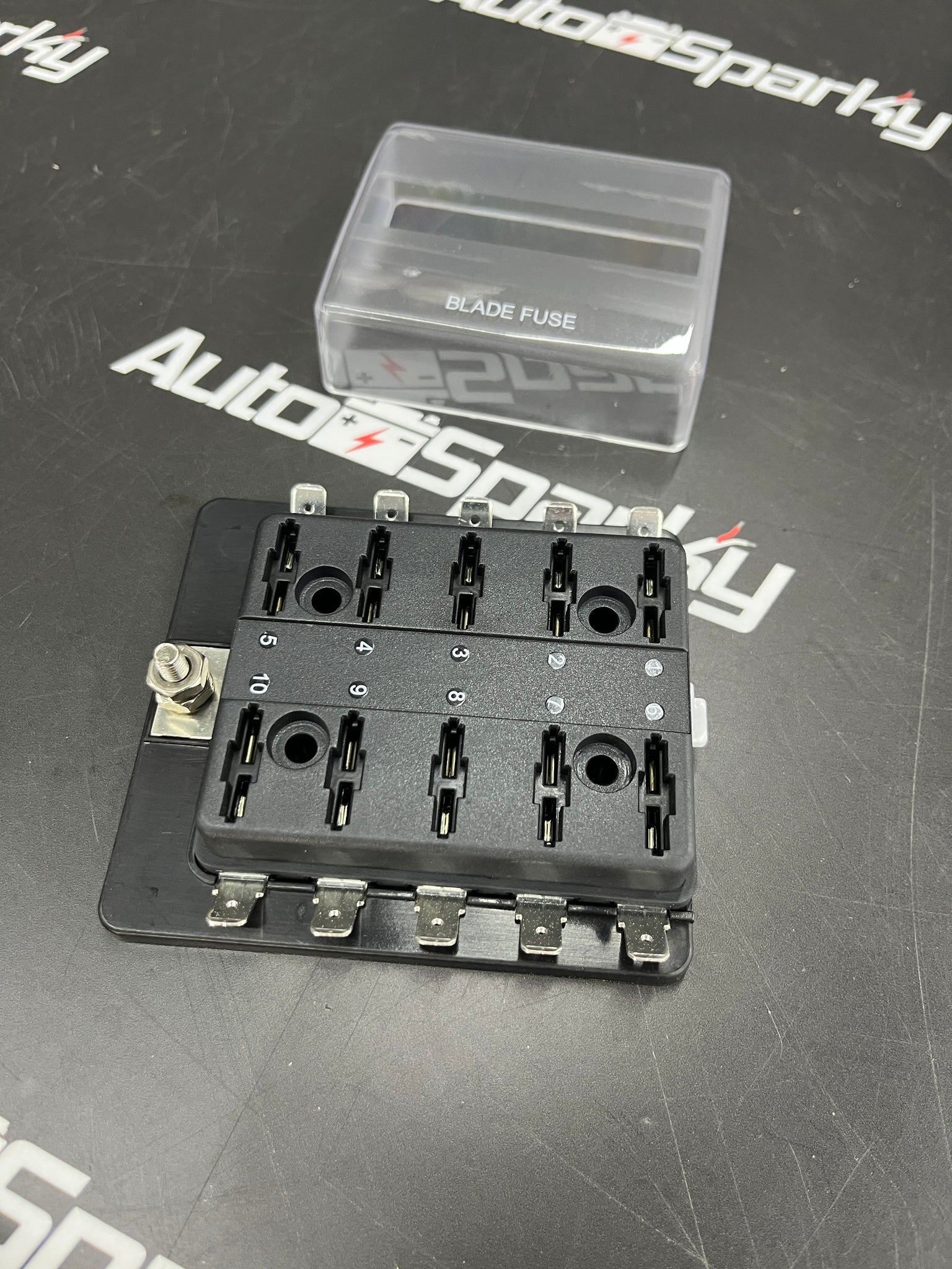 10-Way Standard Blade Fuse Box Holder – 12V/24V Heavy Duty For Car, Van, Marine – Kit With Fuses