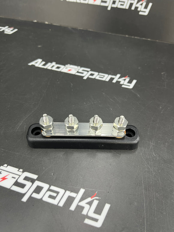 4 Stud Busbar - 100A with ABS Insulated Base - Durite