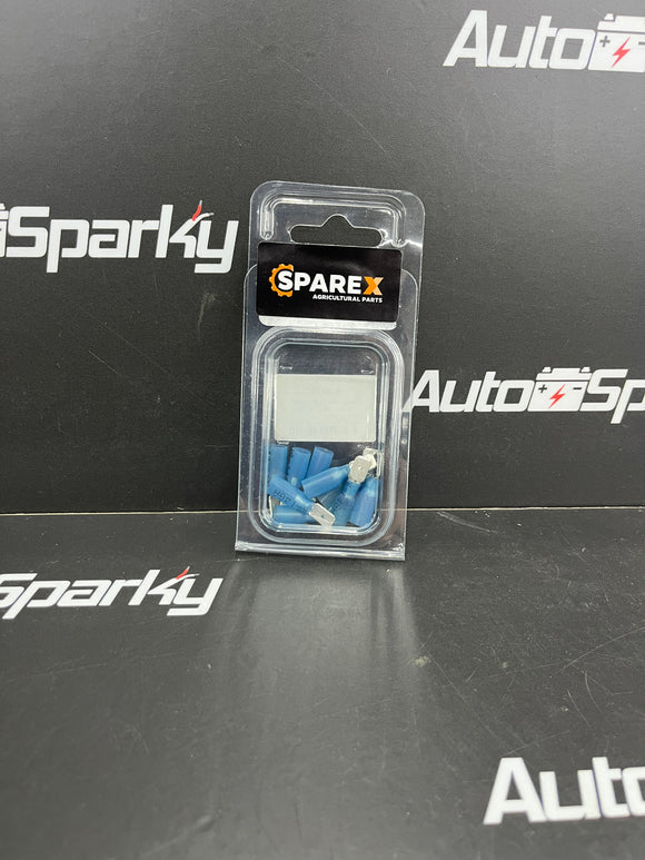 Blue Heat Shrink Spade Terminals - Male, Female - Sparex