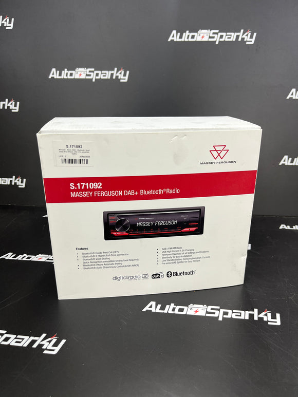 Massey Ferguson Radio - Alexa | DAB+ | Bluetooth | Short body | iPod-iPhone | USB | Pre-wired DAB Splitter (Copy)