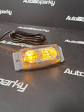 LED Dual Colour Double Burner with Amber Strobe - Clear or Smoked Lens
