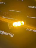 LED Dual Colour Double Burner with Amber Strobe - Clear or Smoked Lens