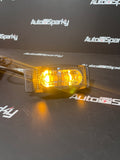 LED Dual Colour Double Burner with Amber Strobe - Clear or Smoked Lens