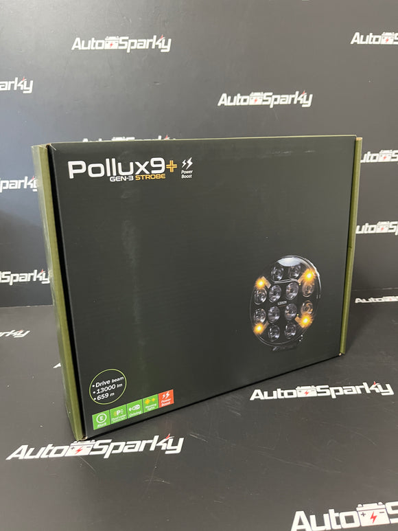 Pollux9+ Gen3 Strobe LED Auxiliary Driving Light 13,000Lumens - Amber or White DRL - LEDSON