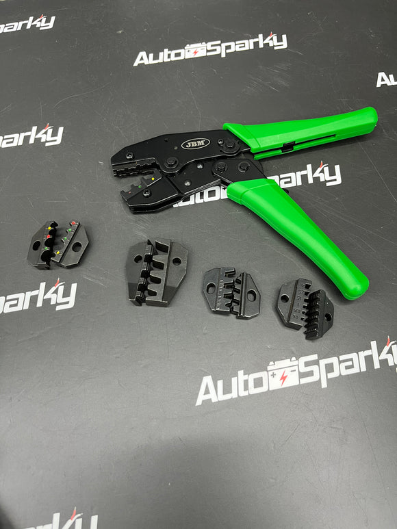 Ratchet Crimper with 4 Interchangeable Jams