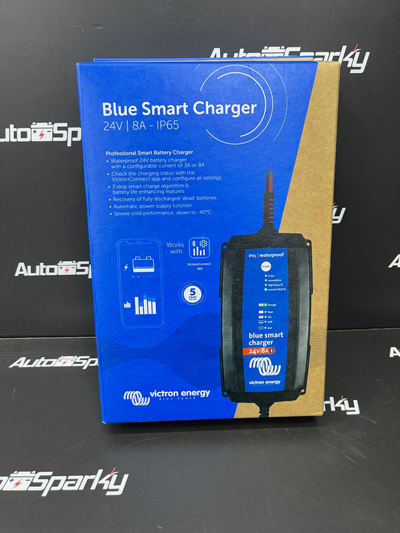 Victron Blue Smart Battery Charger 180-280 VAC Input (24V / 8A / IP65)