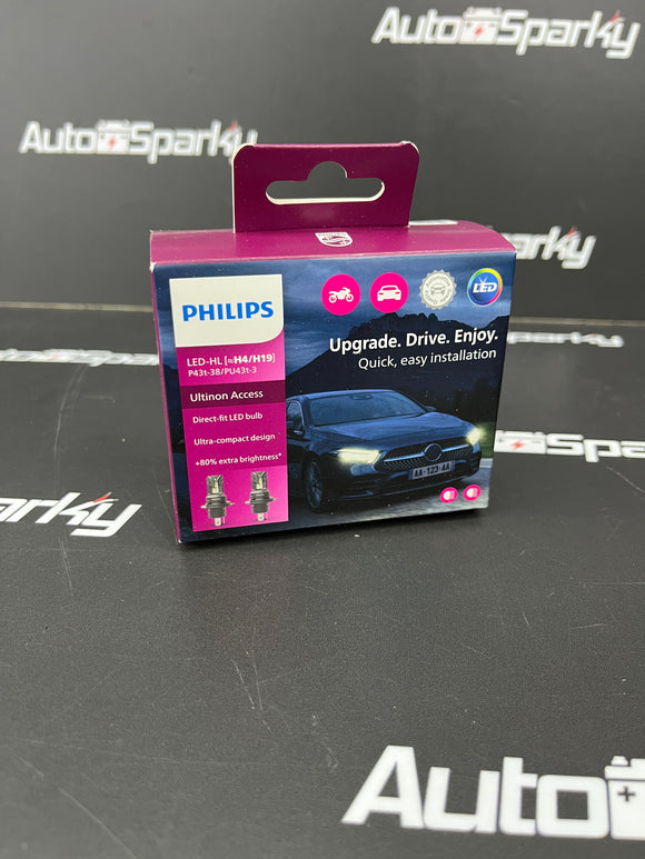 Philips H4 Direct Fit LED Bulbs - Ultra Compact Design - Pair