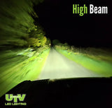 Defender LED Headlight with DRL - Available in Black or Chrome - UTV Products