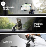 Wireless 15W Car Charger Phone Holder - Extendable Arm - Horizontal or Vertical Viewing