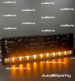 Number Plate Holder with Built in LED Light Bar 9500Lumen - Amber or White DRL - Boreman