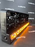 Number Plate Holder with Built in LED Light Bar 9500Lumen - Amber or White DRL - Boreman