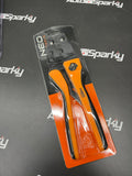 Long Handle Heavy Duty Ratchet Crimper for Non Insulated Terminals