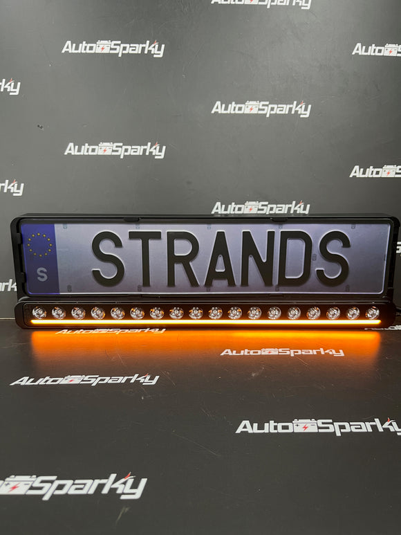 Strands D-Line Number Plate LED Light Bar 9600Lumen with Amber or White DRL