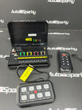 Switch Panel with Fuse / Relay Box - 8 Gang - Bluetooth App Control - Remote Control - RGB Multi Colour Backlight - 12v/24v