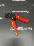 Flat Receptacle Spade Assortment 300 pieces & Heavy Duty Crimping Tool - Baurix German Made