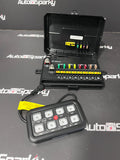 Switch Panel with Fuse / Relay Box - 8 Gang - RGB Multi Colour Backlight - 12v/24v