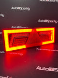 Large Neon Effect LED Combination Truck/Trailer Tail Light with Triangle Reflector - Pair (Left & Right)