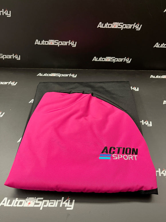 Action Sport Seat Cover - Single Pack - Pink / Lime Green / White / Grey / Orange / Khaki Green / Red / Blue / Black / Purple