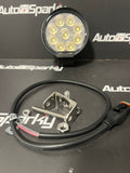 36Watt 3100Lumen Compact Round LED Work Light - Deutsch Connector - LUKA