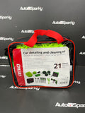Complete Car Cleaning Kit with Garden Hose Foamer - 21 Piece Kit