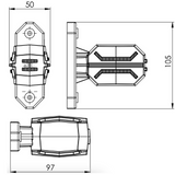 Short Dragon 3 Function Flexible LED Stalk Marker Light Pair (Left & Right)