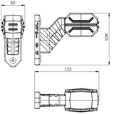 Medium Dragon 3 Function Flexible LED Stalk Marker Light Pair (Left & Right)