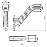 Long Dragon 3 Function Flexible LED Stalk Marker Light Pair (Left & Right)