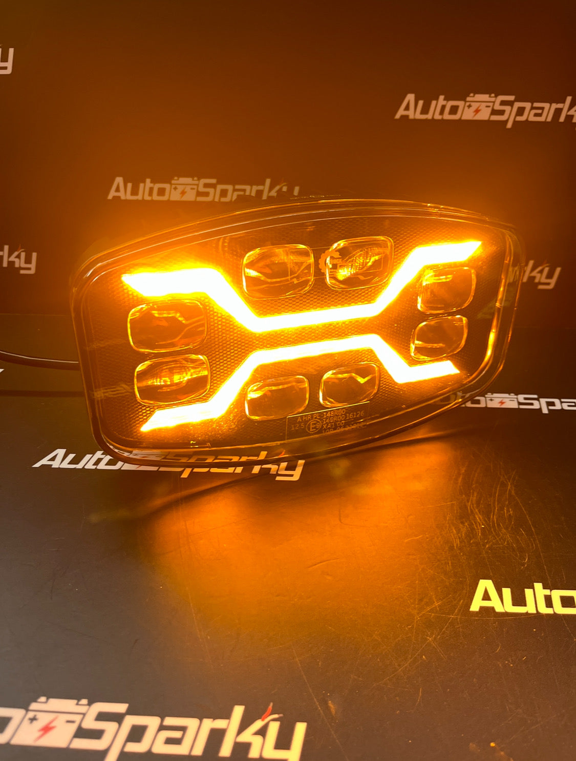 Jumbo LED Spider Spot Light with White DRL & Amber Strobe – Auto