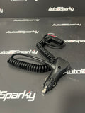 Spiral Power Cable with Flash Pattern Selection Button for Strobes & Beacons