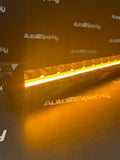 12" 45Watt 4000Lumen LED Lightbar with Amber or White DRL (Adjustable Bottom or Side Mounts)