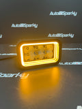 LED Oblong Reverse Light / Work Light with Red or Amber Tunnel Effect Position Light - Boreman