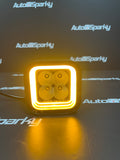 LED Cube Reverse Light / Work Light with Red or Amber Tunnel Effect Position Light - Boreman