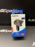 Bluetooth Wireless FM Transmitter - 2x USB - 1xType C USB - Multi Colour Display