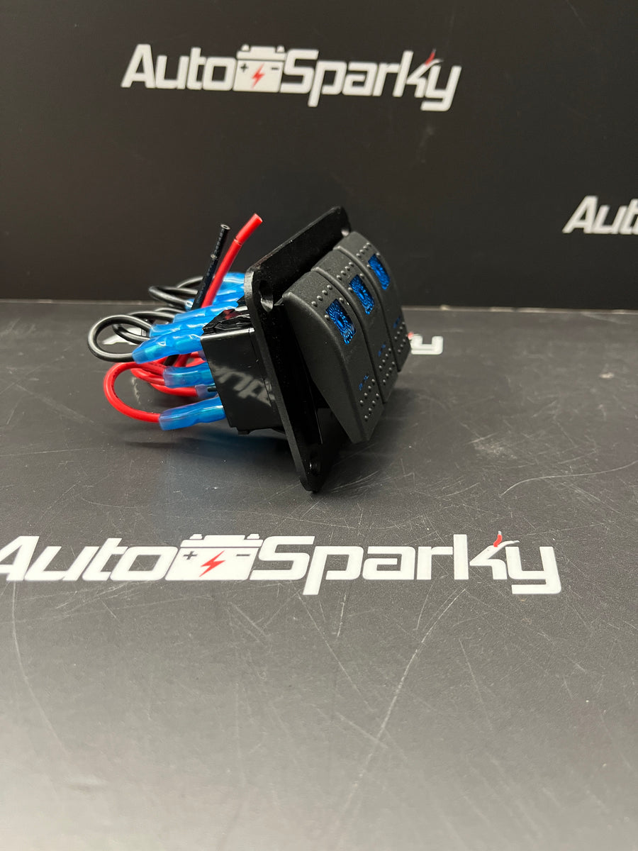 Dash Panel with x3 On/Off Switches - Pre Wired – Auto Sparky