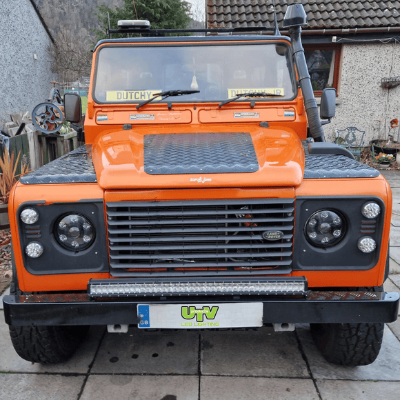 Defender LED Headlight with DRL - Available in Black or Chrome - UTV Products