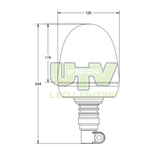 JD R-Series & Fendt Pole Mounted Amber LED Beacon – CANBUS/Error Free