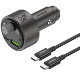 Bluetooth FM Transmitter / Car Charger 45W / USB-A + USB-C Ports / USB-C to USB-C Cable Included