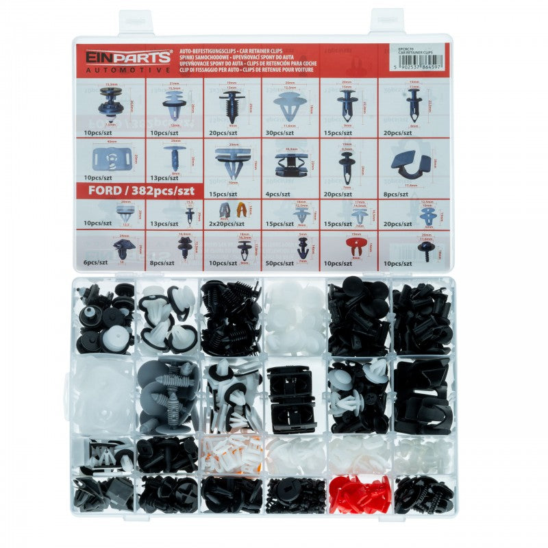 Ford Clips Set Ford Car Clip Assortment Set - 382 PCS – Auto Sparky